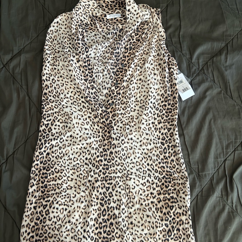 Equipment Lucida Leopard Print Shirtdress